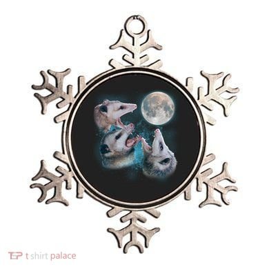 Funny Three Opossum Moon Ornament
