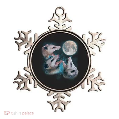 Funny Three Opossum Moon Ornament