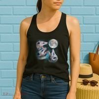 Funny Three Opossum Moon Women's Tank Top thumb 2