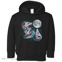Funny Three Opossum Moon Toddler Hoodie thumb 0