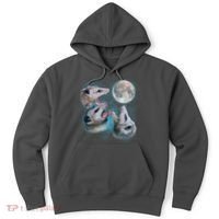 Funny Three Opossum Moon Hoodie thumb 0