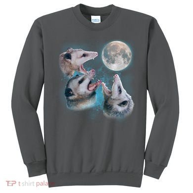 Funny Three Opossum Moon Sweatshirt