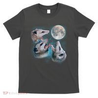 Funny Three Opossum Moon T-Shirt thumb 0