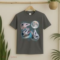 Funny Three Opossum Moon T-Shirt thumb 2