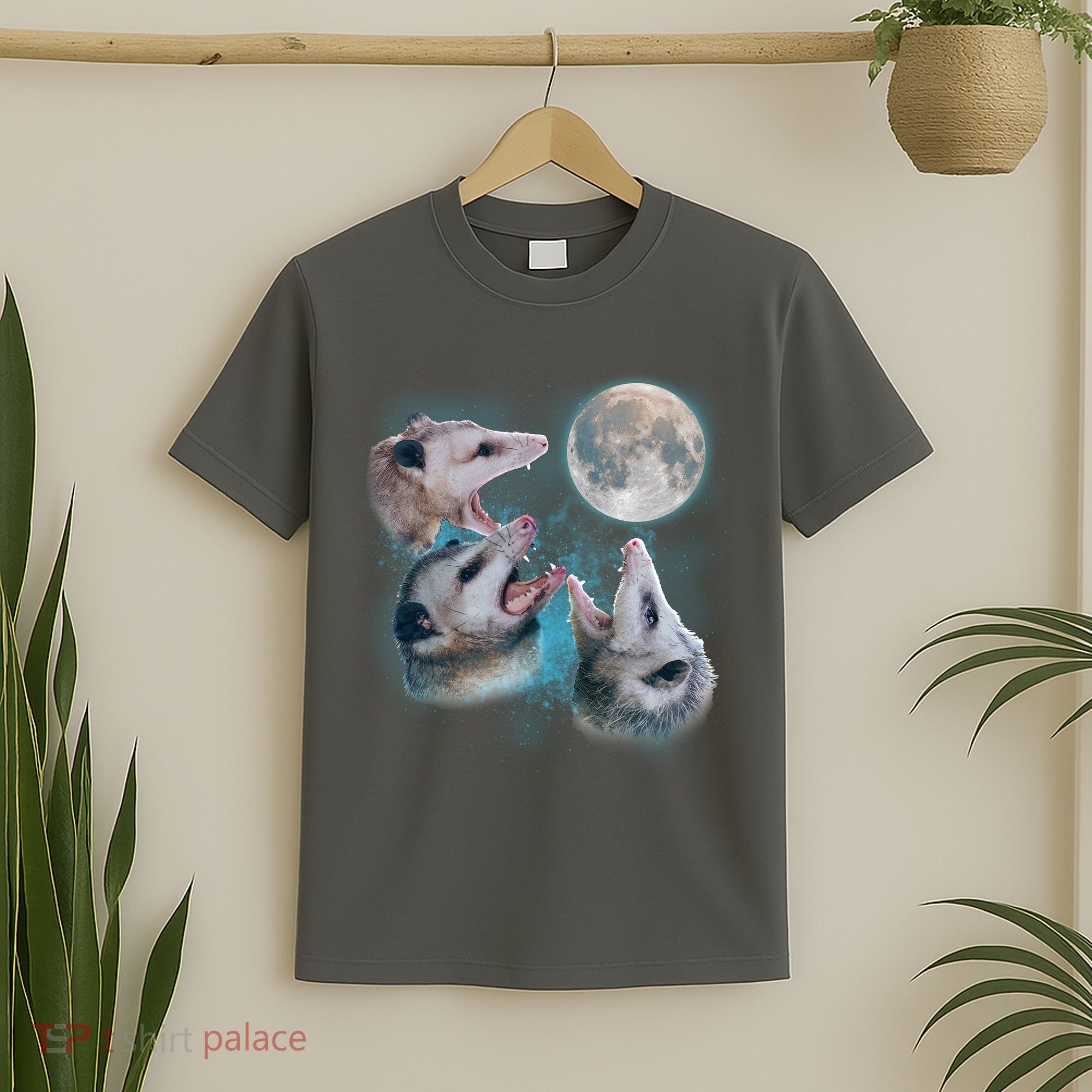 Funny Three Opossum Moon T-Shirt