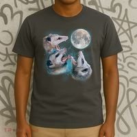 Funny Three Opossum Moon T-Shirt thumb 3