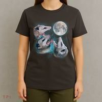 Funny Three Opossum Moon T-Shirt thumb 4