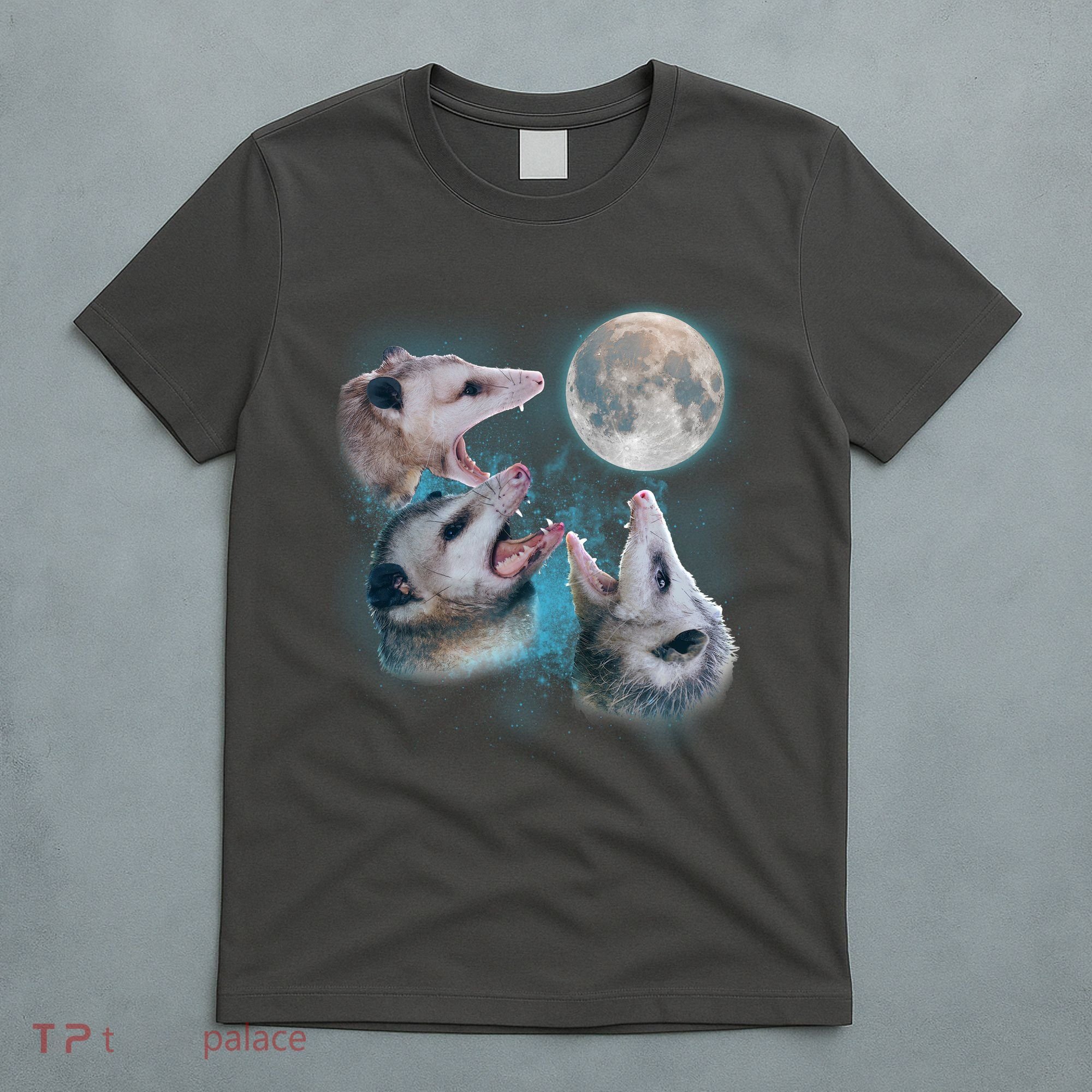 Funny Three Opossum Moon T-Shirt