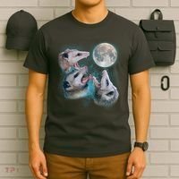 Funny Three Opossum Moon T-Shirt thumb 6
