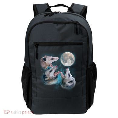 Funny Three Opossum Moon Backpack