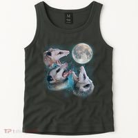 Funny Three Opossum Moon Tank Top thumb 2