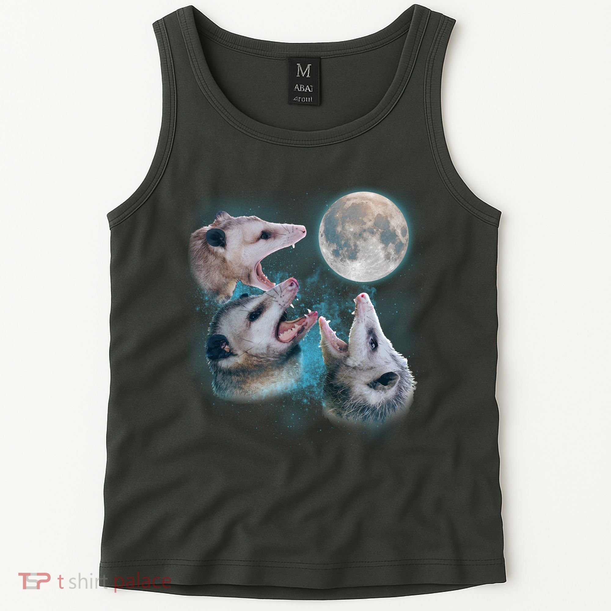 Funny Three Opossum Moon Tank Top