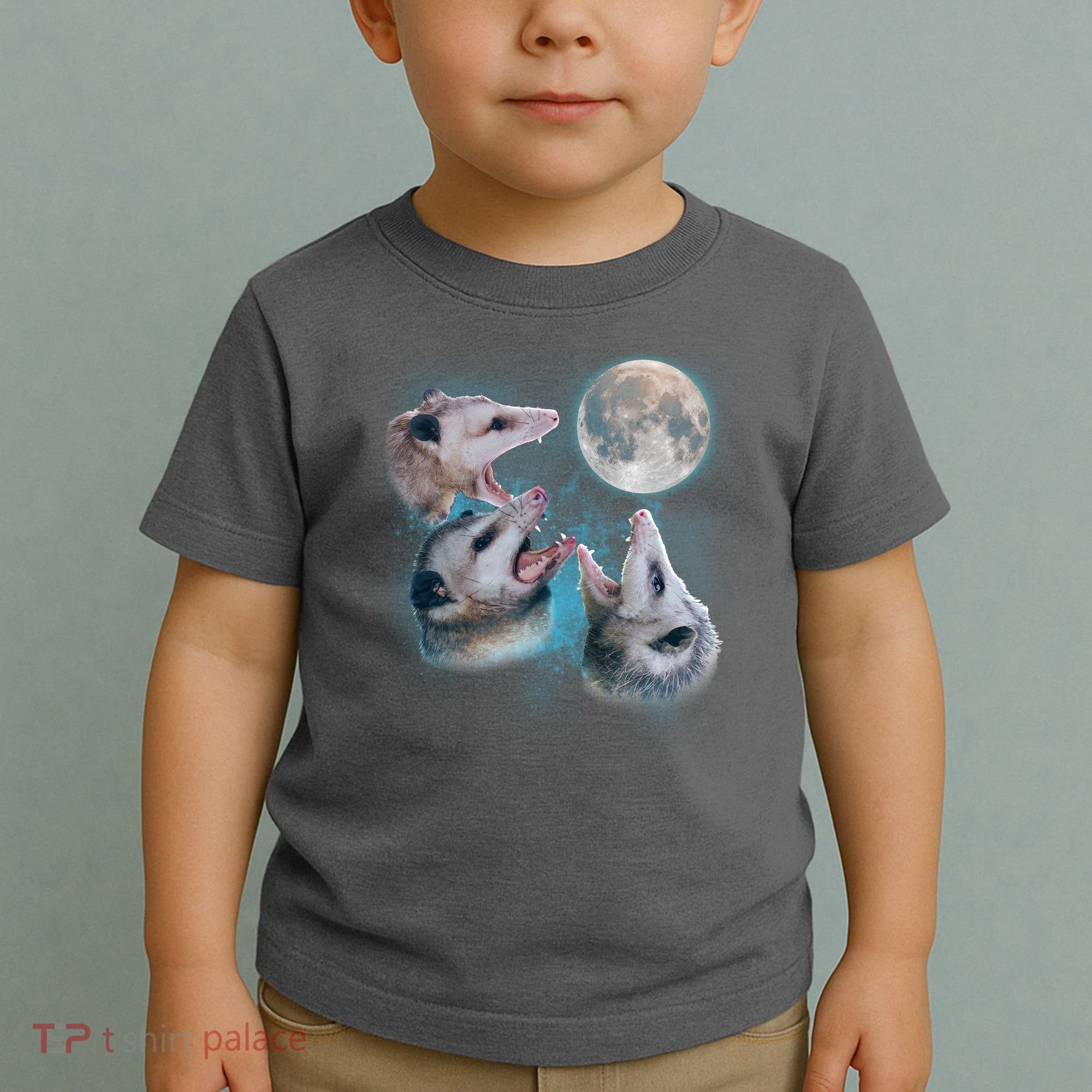 Funny Three Opossum Moon Toddler T-Shirt