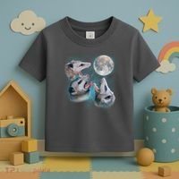 Funny Three Opossum Moon Toddler T-Shirt thumb 3