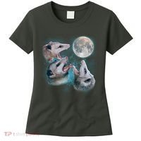 Funny Three Opossum Moon Women's T-Shirt thumb 0