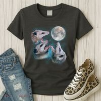 Funny Three Opossum Moon Women's T-Shirt thumb 3