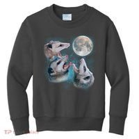 Funny Three Opossum Moon Kids Sweatshirt thumb 0