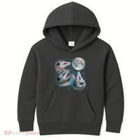 Funny Three Opossum Moon Kids Hoodie thumb 0