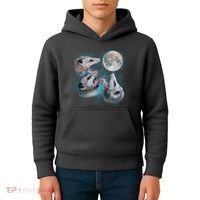 Funny Three Opossum Moon Kids Hoodie thumb 4