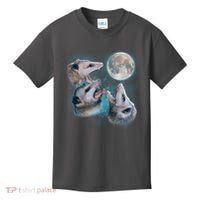 Funny Three Opossum Moon Kids T-Shirt thumb 0