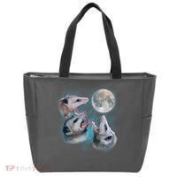 Funny Three Opossum Moon Tote Bag thumb 0