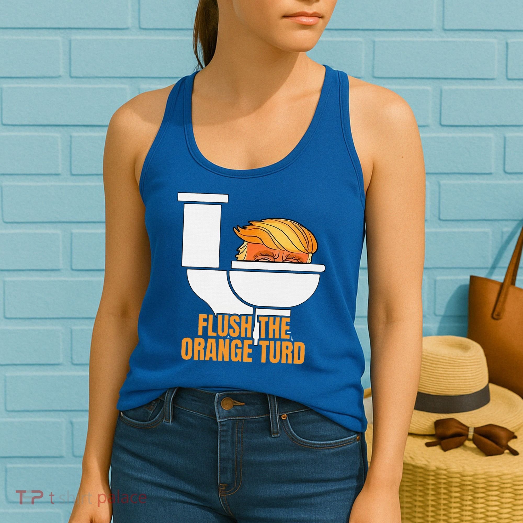 Flush The Orange Turd TrumpS Lawyer Called Him Women's Tank Top
