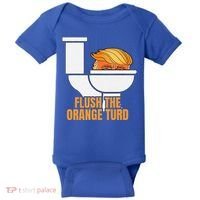 Flush The Orange Turd TrumpS Lawyer Called Him Baby Bodysuit thumb 0