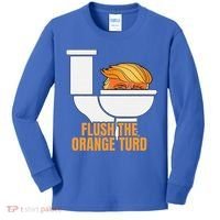 Flush The Orange Turd TrumpS Lawyer Called Him Kids Long Sleeve Shirt thumb 0