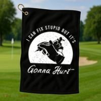Funny Tattoo Outfit For A Tattoo Artist Cool Gift Golf Towel thumb 1