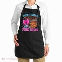 Free Throws or Pink Bows Pregnancy Pink or Blue Basketball Apron thumb 2