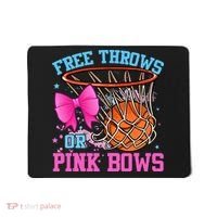 Free Throws or Pink Bows Pregnancy Pink or Blue Basketball Mousepad thumb 0