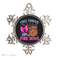 Free Throws or Pink Bows Pregnancy Pink or Blue Basketball Ornament thumb 0