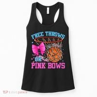 Free Throws or Pink Bows Pregnancy Pink or Blue Basketball Women's Tank Top thumb 0