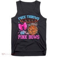 Free Throws or Pink Bows Pregnancy Pink or Blue Basketball Tank Top thumb 0