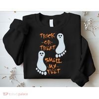 Funny Trick Or Treat Smell My Feet Halloween Sweatshirt thumb 2