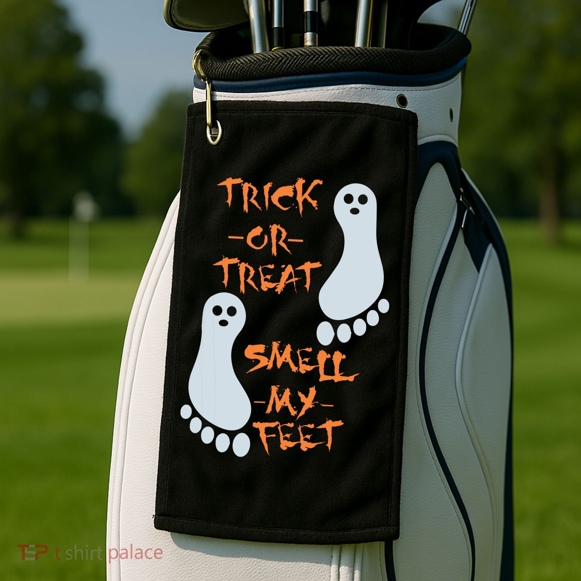 Funny Trick Or Treat Smell My Feet Halloween Golf Towel