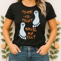 Funny Trick Or Treat Smell My Feet Halloween Women's T-Shirt thumb 2