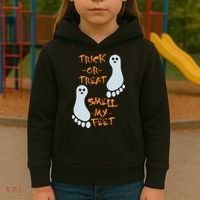 Funny Trick Or Treat Smell My Feet Halloween Kids Hoodie thumb 3