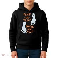 Funny Trick Or Treat Smell My Feet Halloween Kids Hoodie thumb 4
