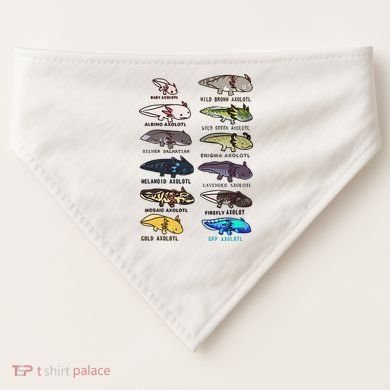 Funny Type Of Axolotls Funny Axolotl Lovers  USA-Made Doggie Bandana