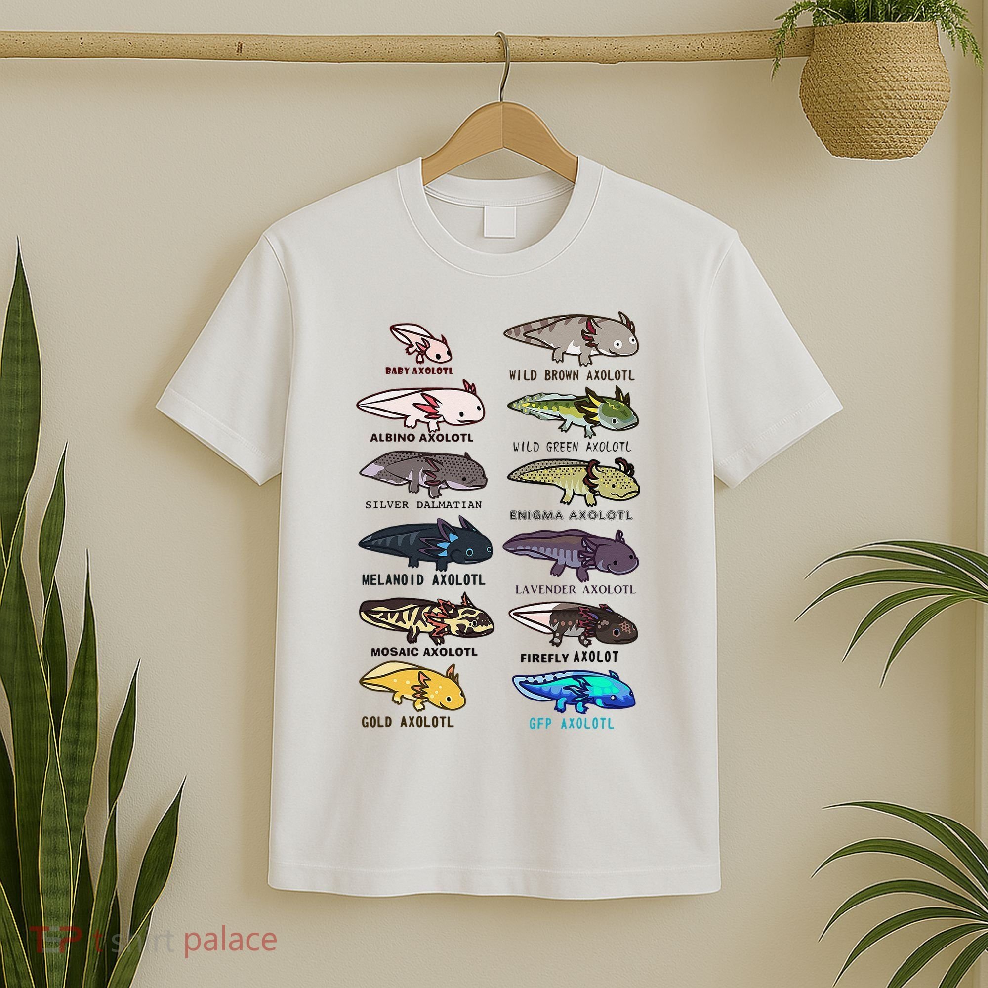Funny Type Of Axolotls Funny Axolotl Lovers  T-Shirt