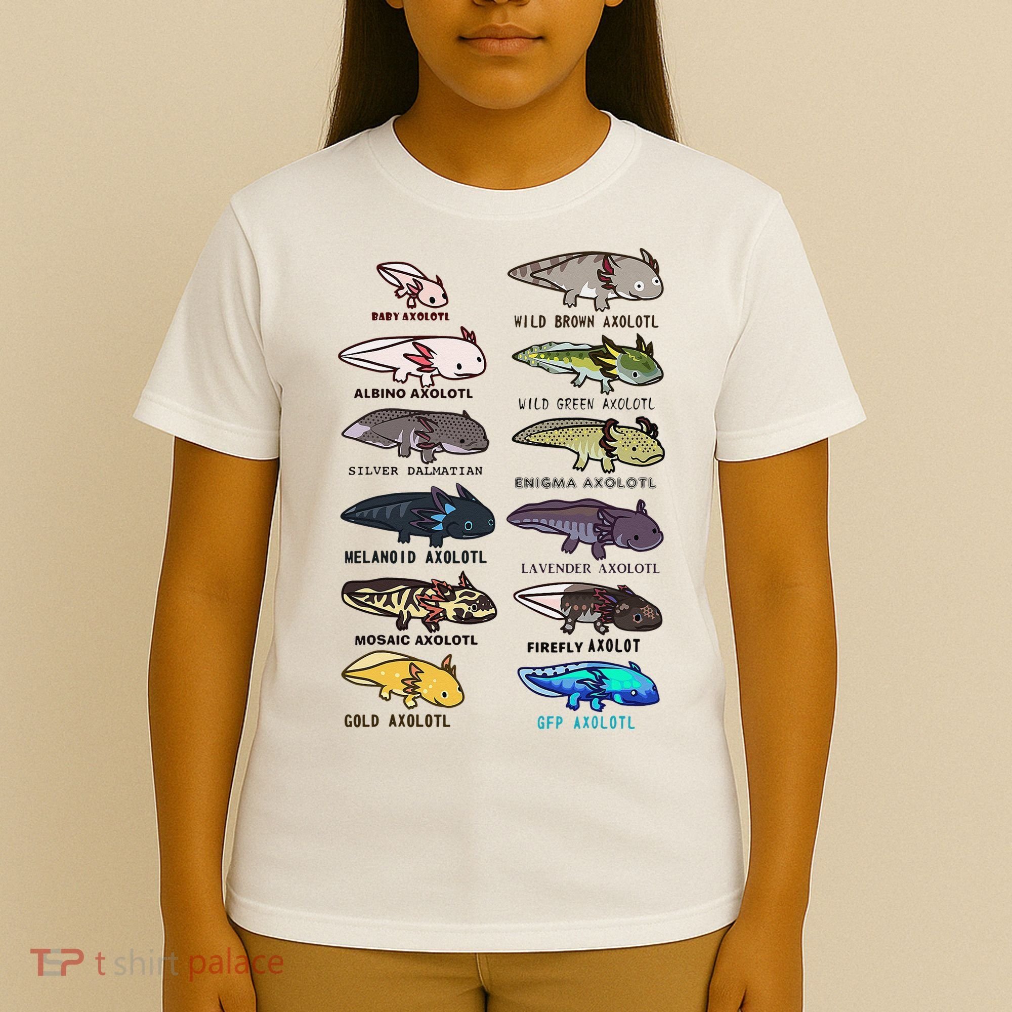 Funny Type Of Axolotls Funny Axolotl Lovers  T-Shirt