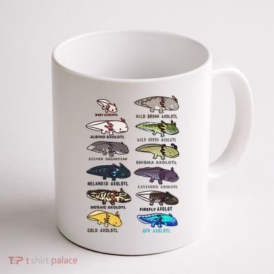Funny Type Of Axolotls Funny Axolotl Lovers  Coffee Mug back