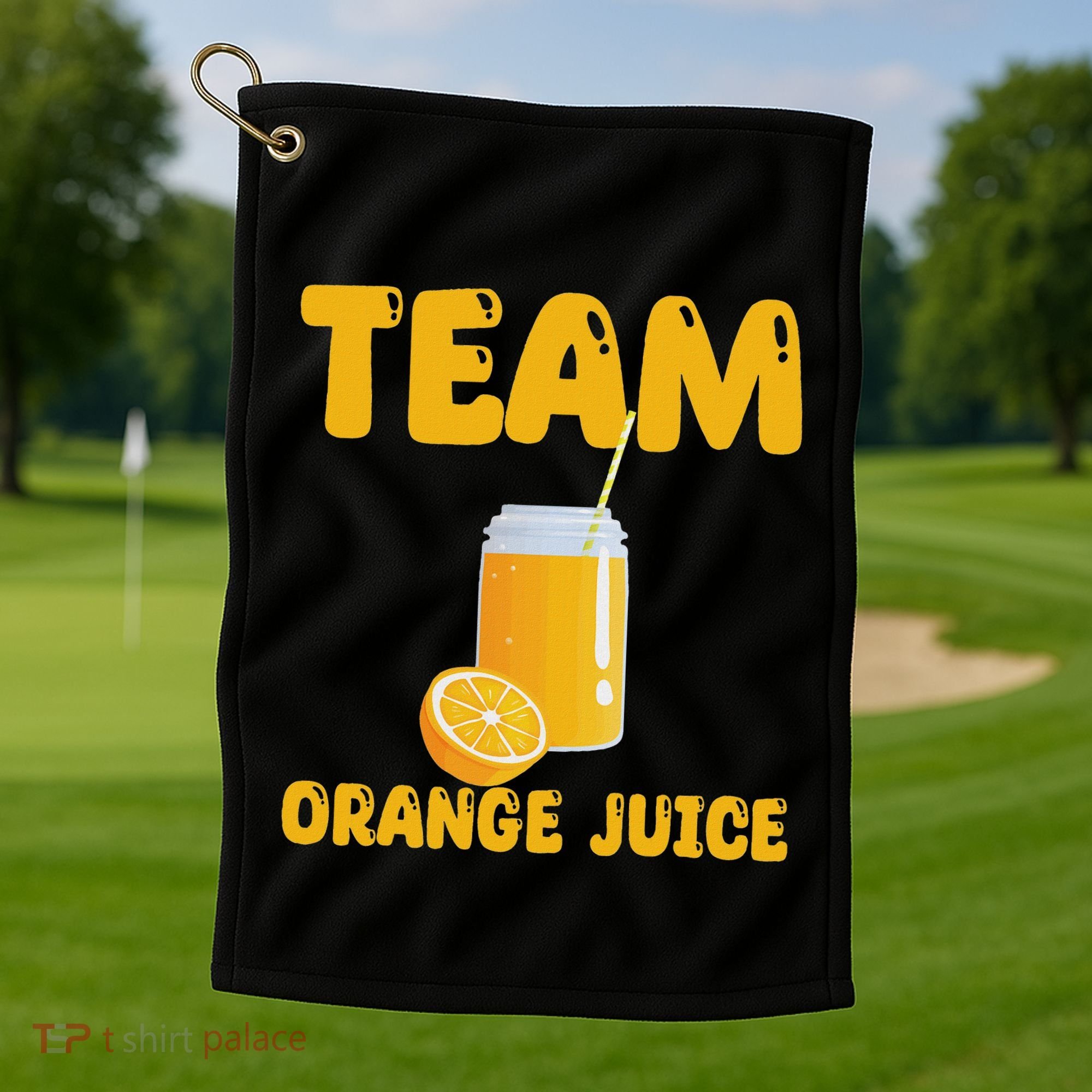 Funny Team Orange Juice Apparel Oranges Golf Towel