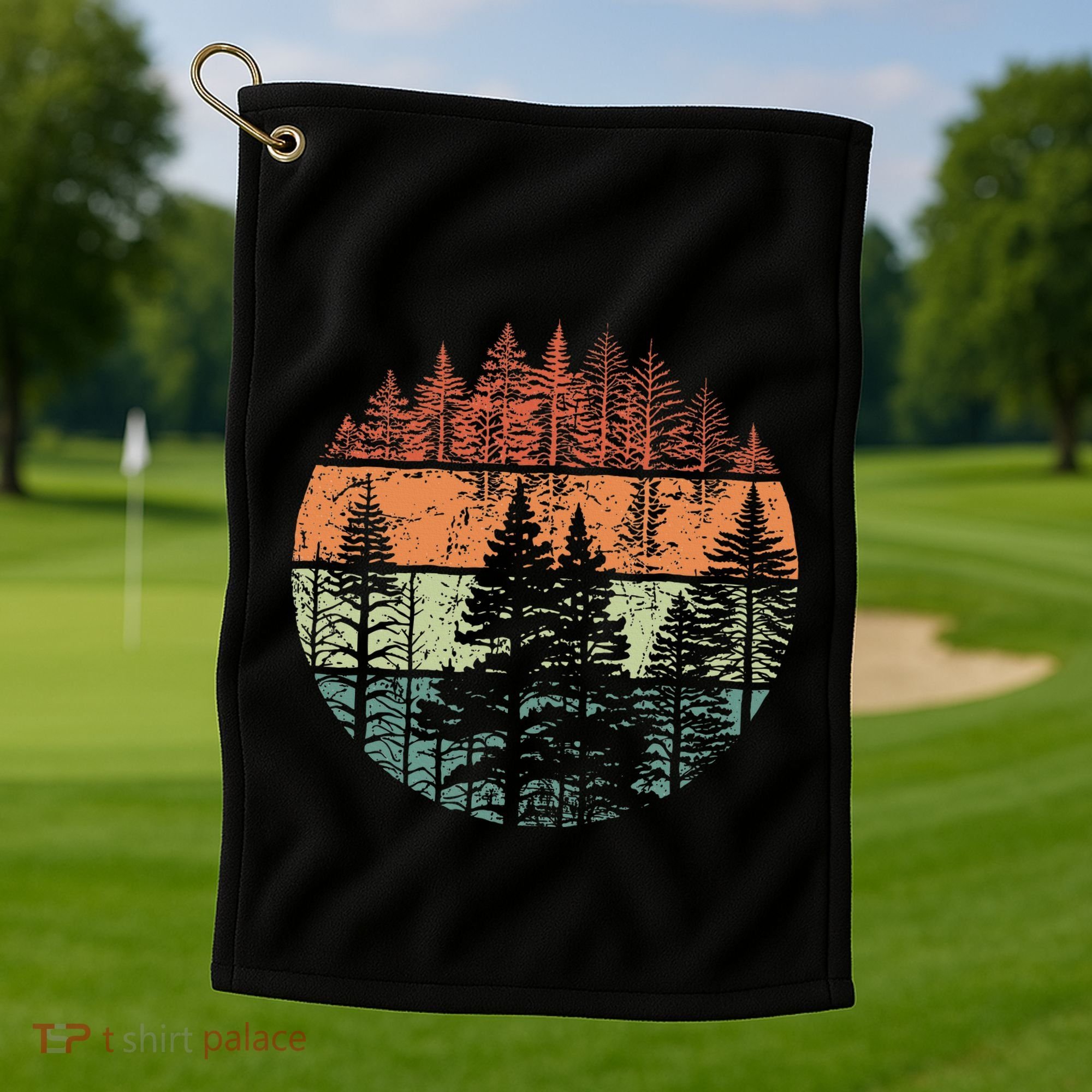 Forest Trees Outdoors Nature Golf Towel