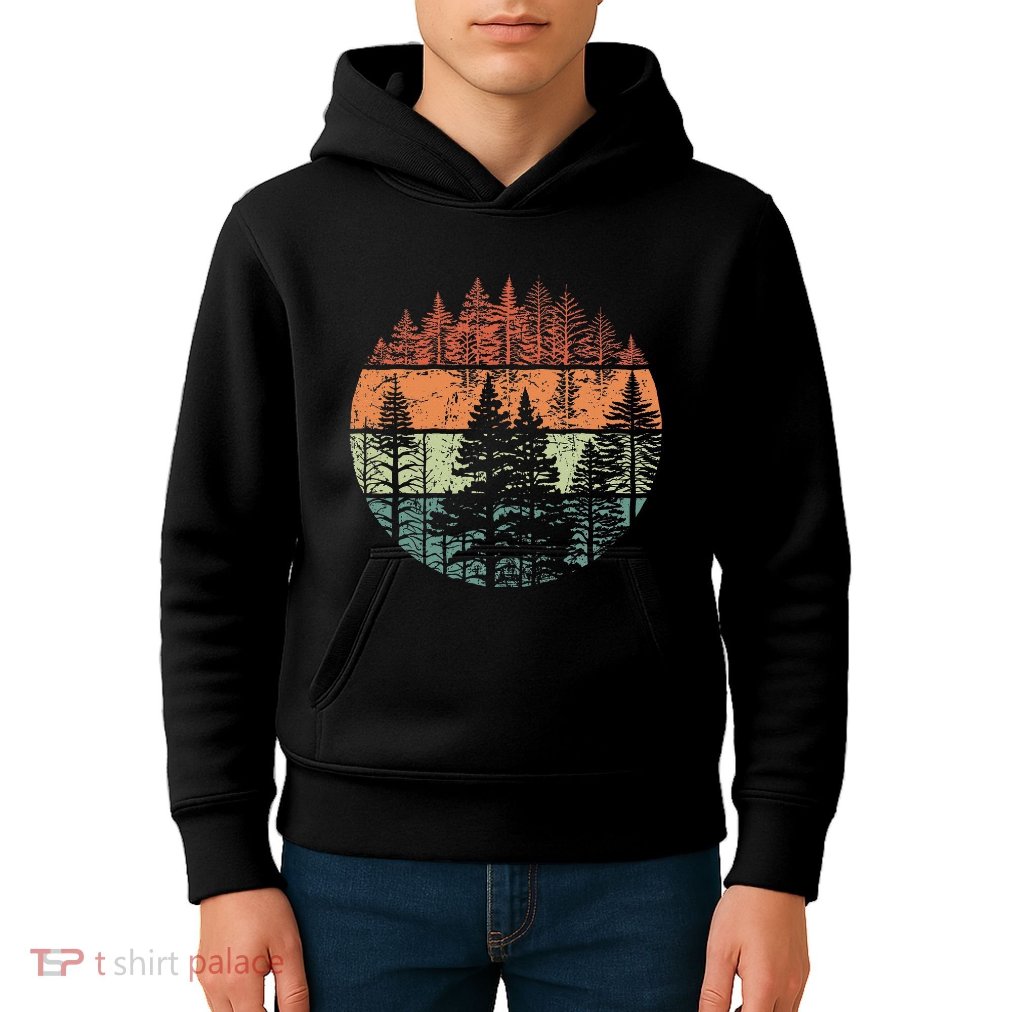 Forest Trees Outdoors Nature Kids Hoodie