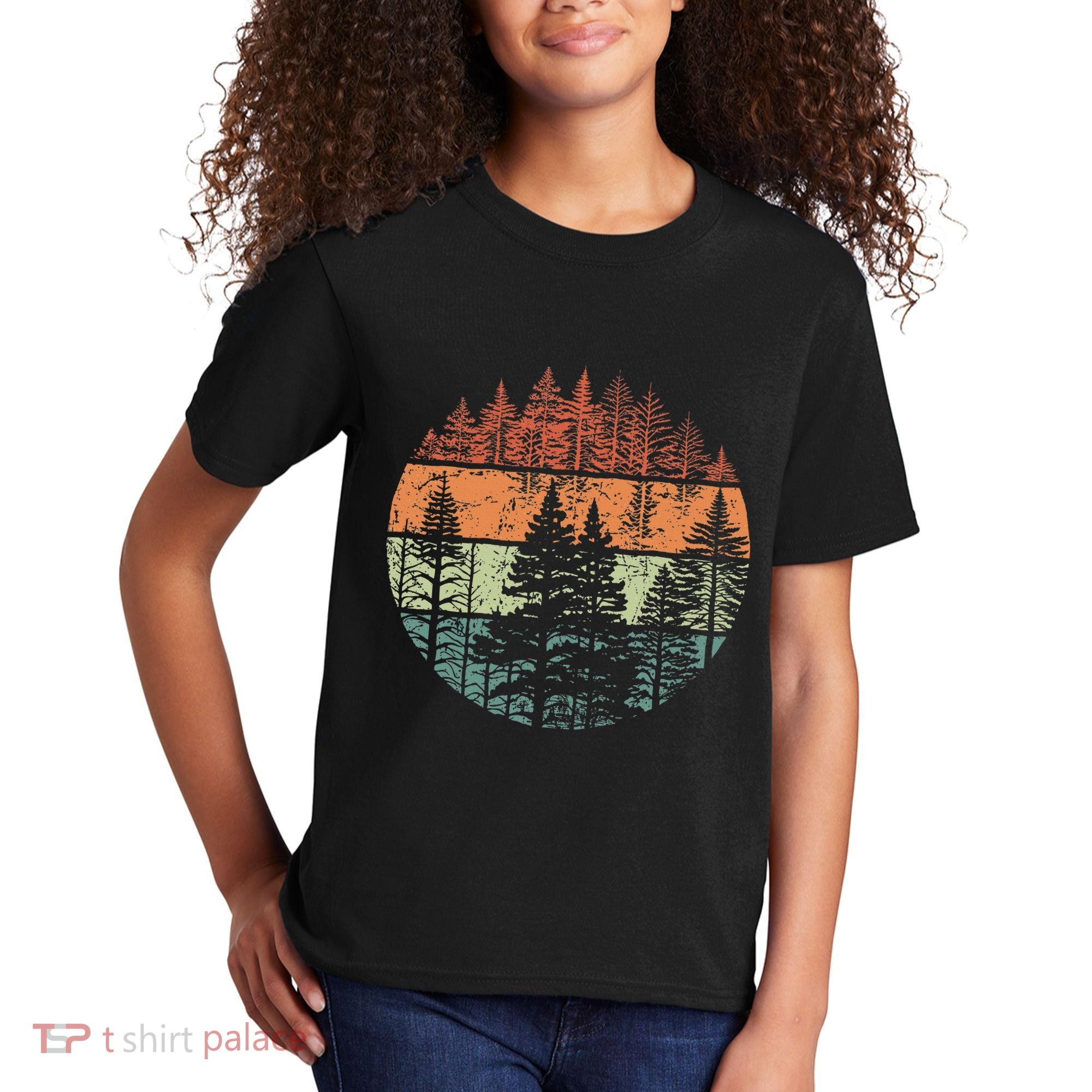 Forest Trees Outdoors Nature Kids T-Shirt