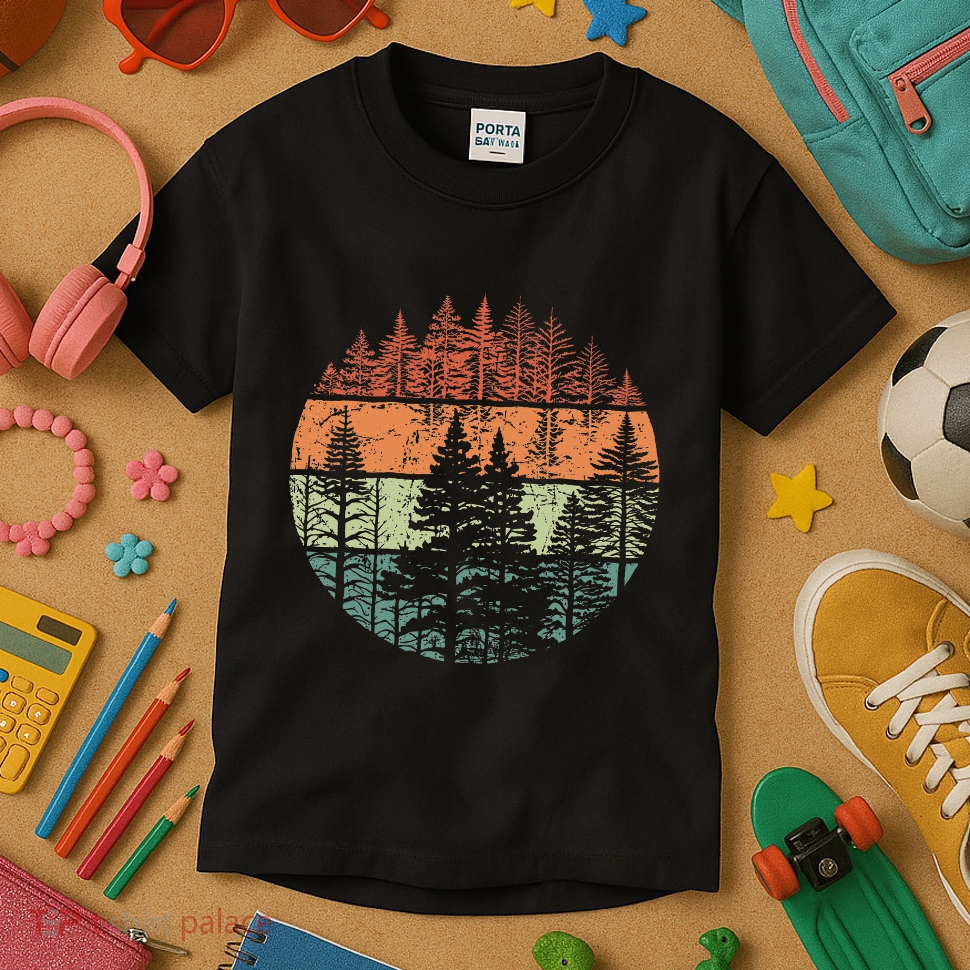 Forest Trees Outdoors Nature Kids T-Shirt