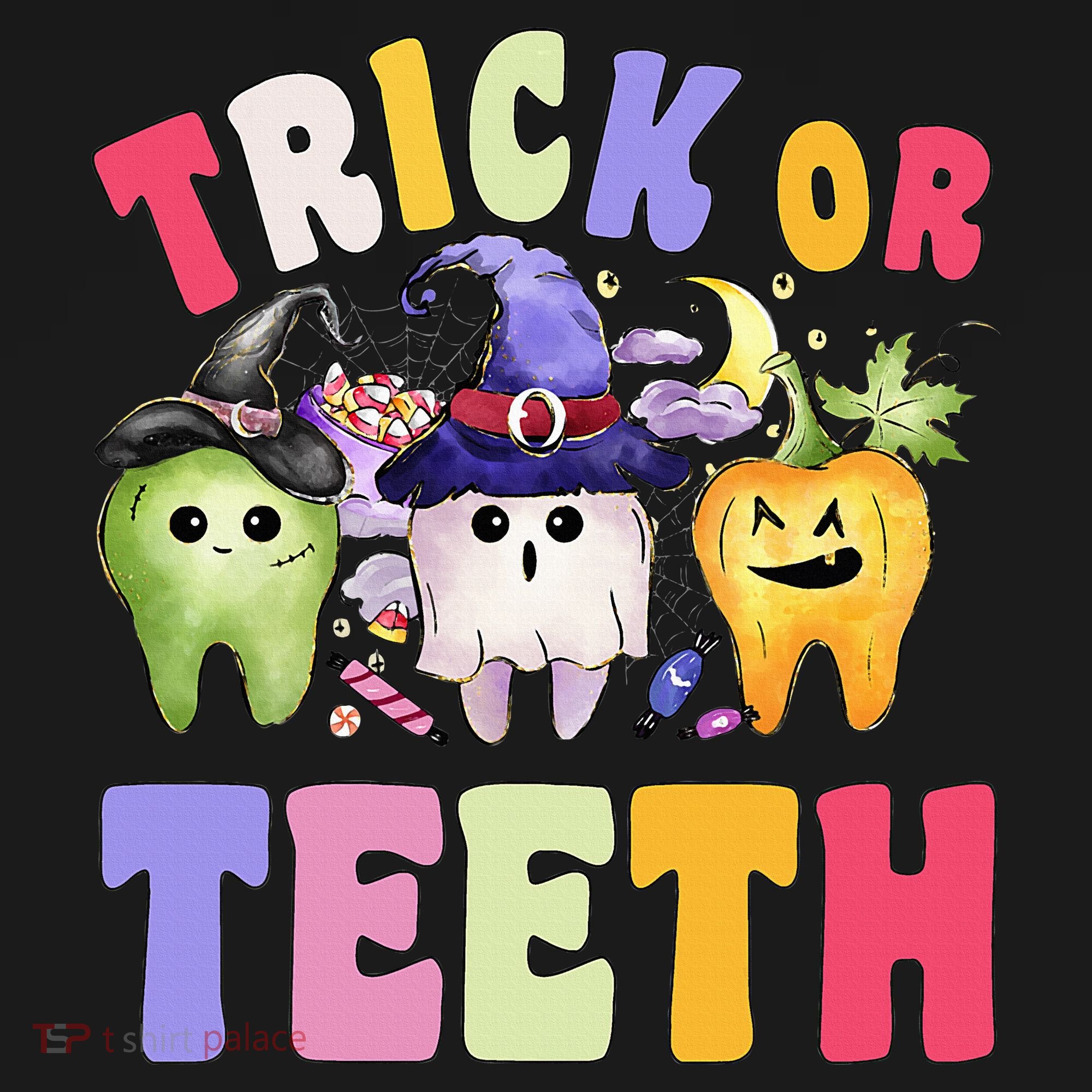 Funny Trick Or Teeth Dental Halloween Dentist Toddler Hoodie