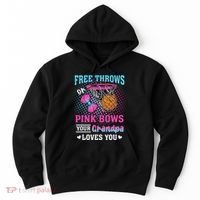 Free Throws Or Pink Bows Your Grandpa Loves You Gender Hoodie thumb 0